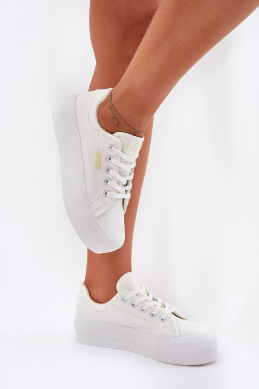 Zapatos de ocio con una plataforma Lee Cooper LCEN-25-31-3450L el color blanco