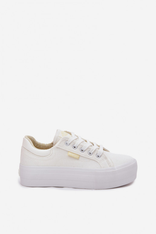Zapatos de ocio con una plataforma Lee Cooper LCEN-25-31-3450L el color blanco