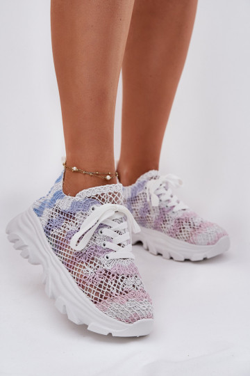 Zapatillas de estilo deportivo para mujer en varios colores con caña de encaje, "Jelhiris"