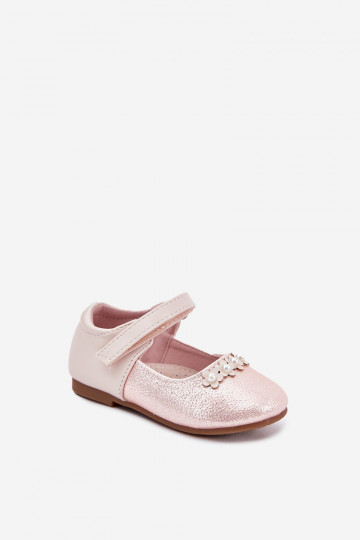 Zapatitos infantiles de color blanco con velcro, "Orailla"