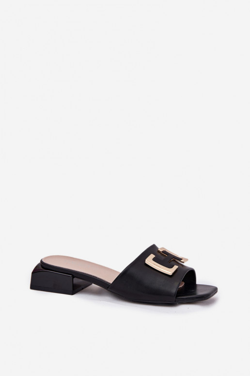 Estilo elegante zapatillas de mujer reloj Ze color doradom Detalem Vinceza 62229 de color negro Estilo elegante zapatillas de mujer reloj Ze color doradom Detalem Vinceza 62229 de color negro