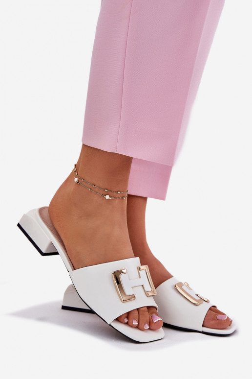 Estilo elegante zapatillas de mujer reloj Ze color doradom Detalem Vinceza 62229 el color blanco Estilo elegante zapatillas de mujer reloj Ze color doradom Detalem Vinceza 62229 el color blanco