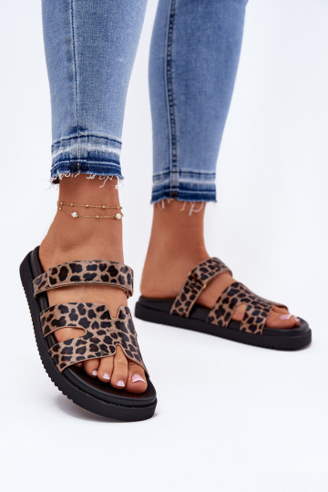 Chanclas de mujer de color blanco con cierre adhesivo, Vinceza 17401 2