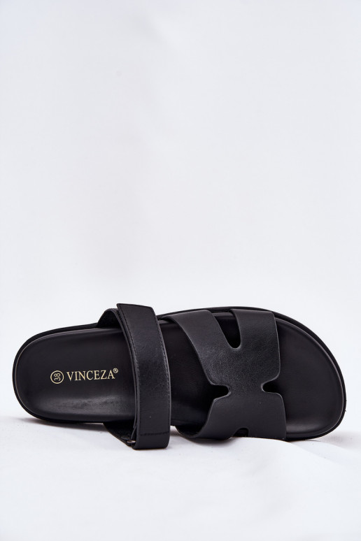 zapatillas de mujer Z con cierre adhesivoem Vinceza 17401 de color negro