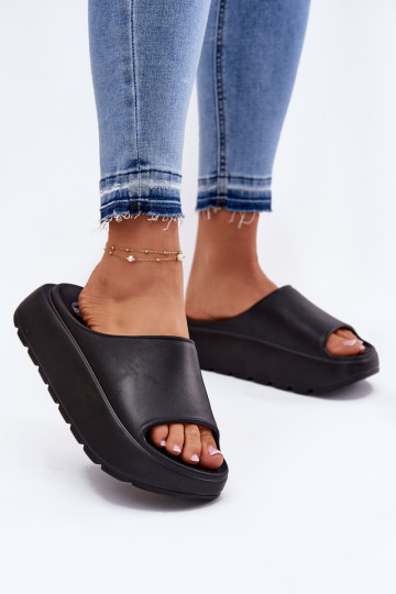 Zapatillas ligeras zapatillas de mujer con una plataforma de color negro Xalvania 2