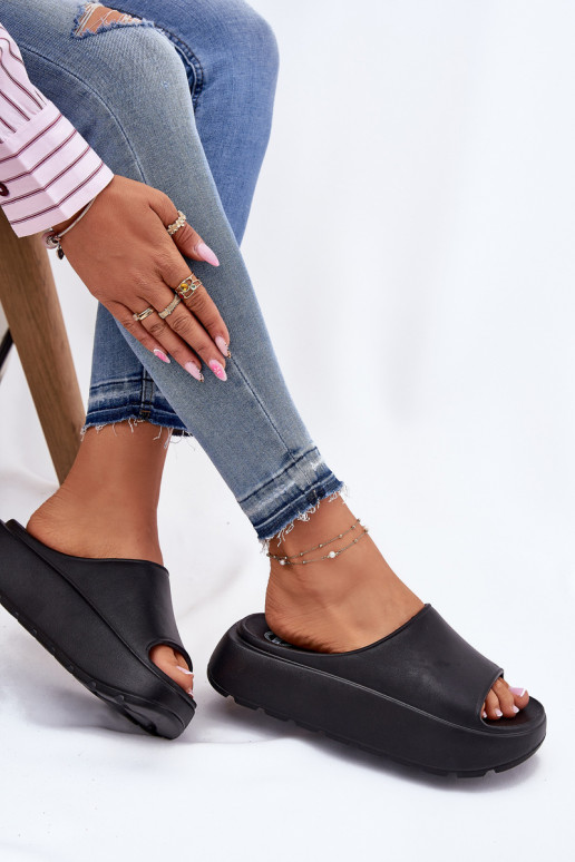 Zapatillas ligeras zapatillas de mujer con una plataforma de color negro Xalvania