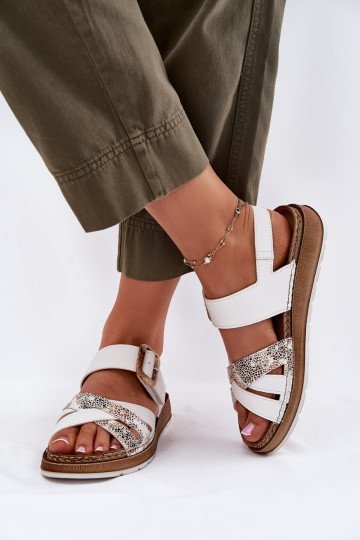 Zapatos de mujer blancos con hebillas, Inblu GS000056 2
