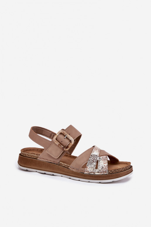 Sandalias de mujer con hebillas Inblu GS000056 beige Sandalias de mujer con hebillas Inblu GS000056 beige