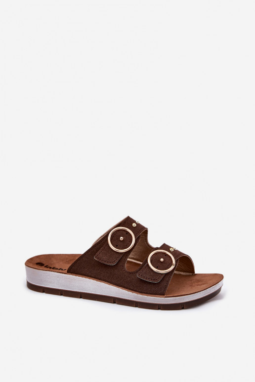 Zapatillas de mujer cómodas Inblu CP000054 color marrón