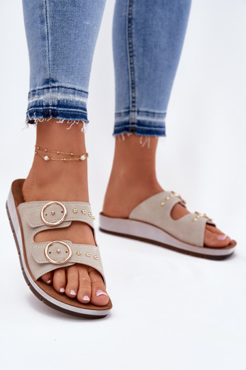 Zapatillas de mujer cómodas Inblu CP000054 beige
