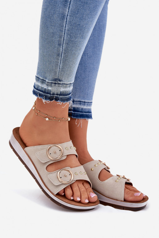 Zapatillas de mujer cómodas Inblu CP000054 beige