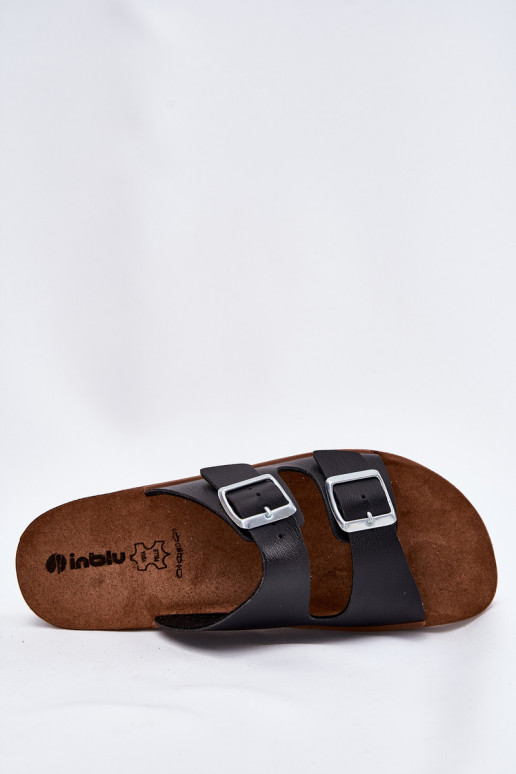 zapatillas de mujer con hebillas Inblu CP000042 de color negro