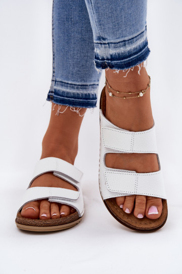 Zapatillas de cuero Femenino Inblu AA0005GU el color blanco 2