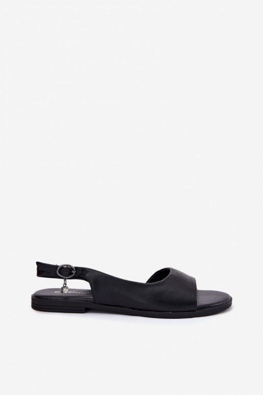 Sandalias de mujer con tacones anchos de color negro ENeanise Sandalias de mujer con tacones anchos de color negro ENeanise