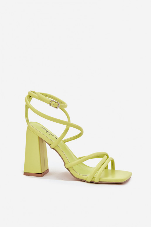 Sandalias de tacón alto para mujer. con rayas Caliza Ciarilora Sandalias de tacón alto para mujer. con rayas Caliza Ciarilora