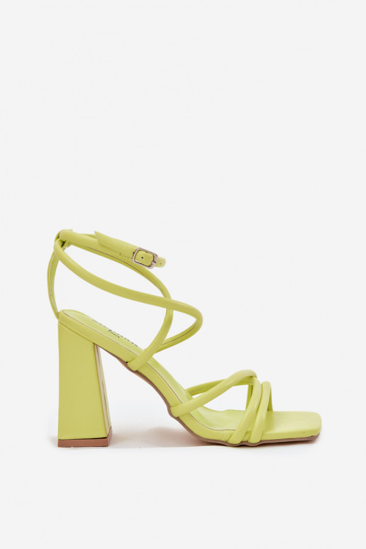 Sandalias de tacón alto para mujer. con rayas Caliza Ciarilora Sandalias de tacón alto para mujer. con rayas Caliza Ciarilora