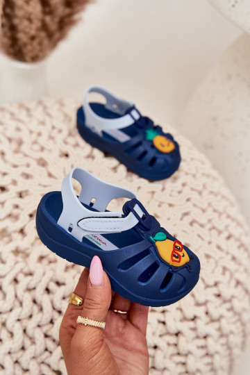 Sandalias infantiles con cierres adhesivos Ipanema Summer XIV Baby 83615 color azul oscuro