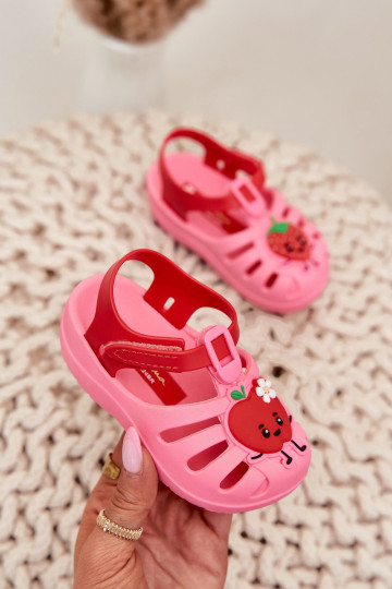 sandalias Infantil con sujetadores adhesivos OAoce 83615 Ipanema Summer XIV rosa-color rojo