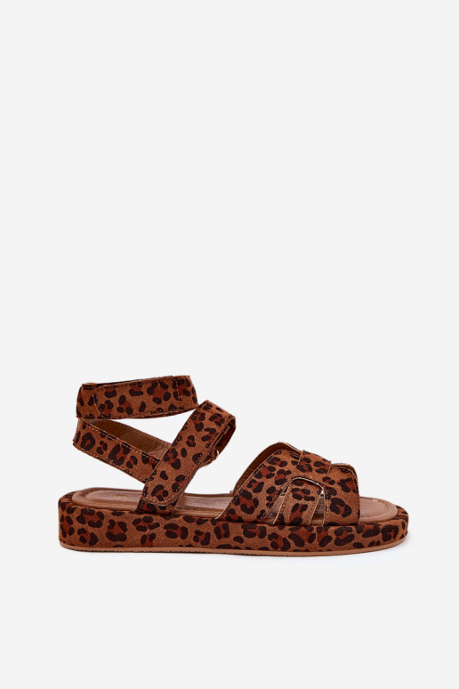 Sandalias de mujer Z con cierre adhesivoami con estampados de piel de leopardo Uvissa