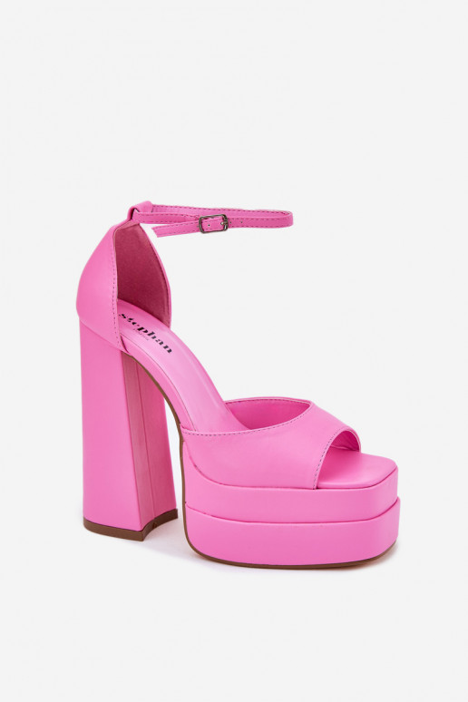 Sandalias de tacón alto para mujer. y plataforma color rosa Beloria Sandalias de tacón alto para mujer. y plataforma color rosa Beloria