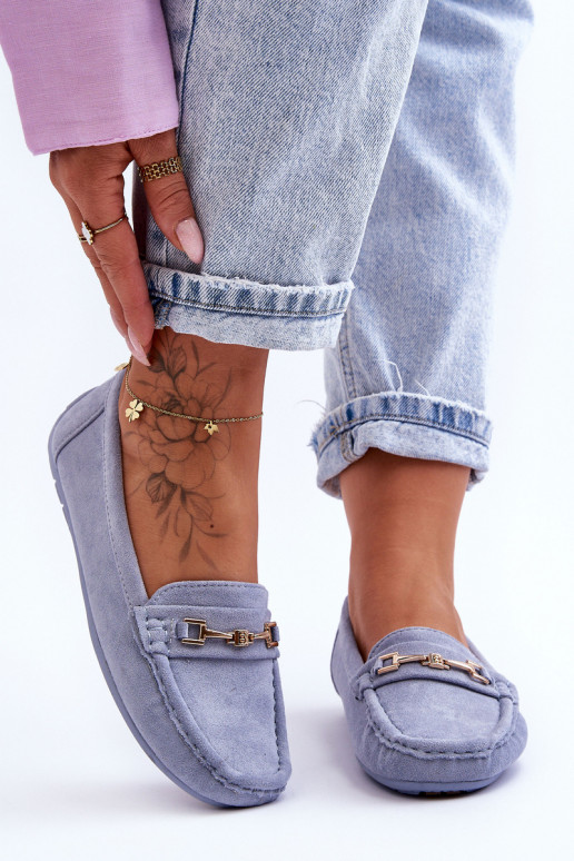 Femenino Mocasines clásicos de ante. color azul Corinell