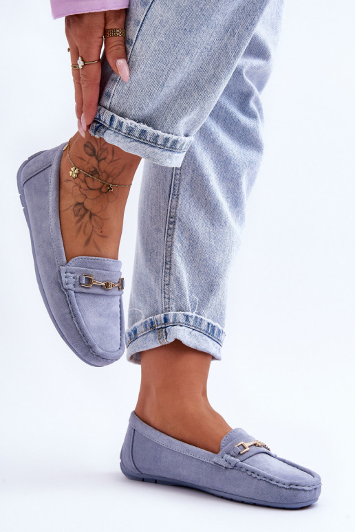 Femenino Mocasines clásicos de ante. color azul Corinell