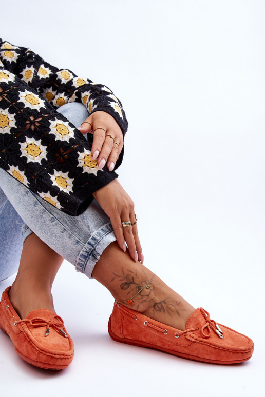 Mocasines de ante elegantes color naranja Si Passione Mocasines de ante elegantes color naranja Si Passione