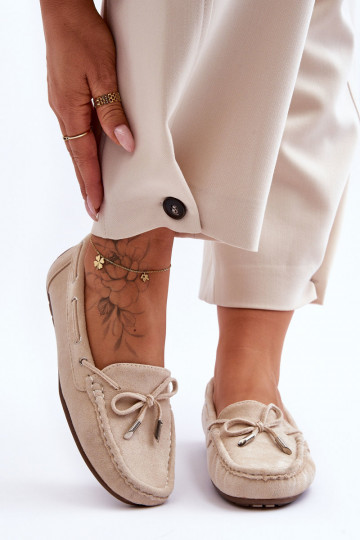 Mocasines de ante elegantes beige Si Passione 2