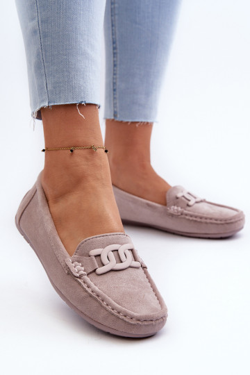 Femenino De moda Mocasines de ante color violeta Rabell