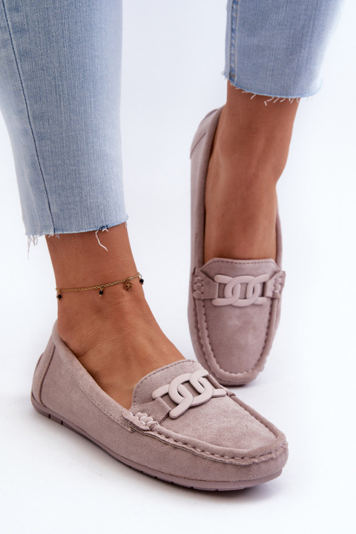 Femenino De moda Mocasines de ante color violeta Rabell