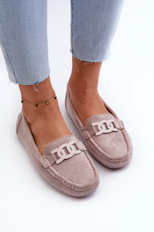 Femenino De moda Mocasines de ante color violeta Rabell