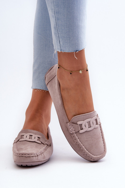 Femenino De moda Mocasines de ante color violeta Rabell