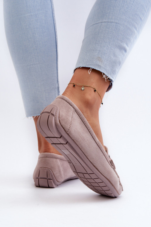 Femenino De moda Mocasines de ante color violeta Rabell