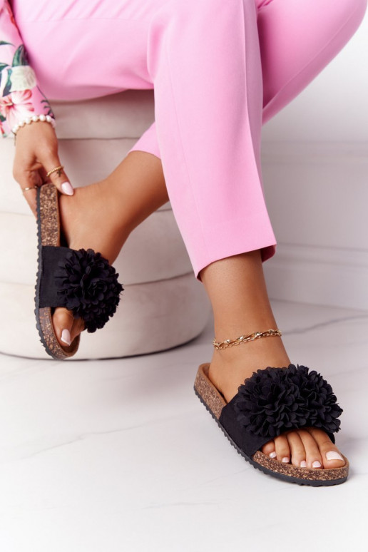 Zapatillas Sobre suela de corcho de color negro FloAerbomb Zapatillas Sobre suela de corcho de color negro FloAerbomb