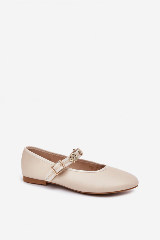 bailarinas Femenino con correas I color doradomi Przypinkami beige Firicene bailarinas Femenino con correas I color doradomi Przypinkami beige Firicene