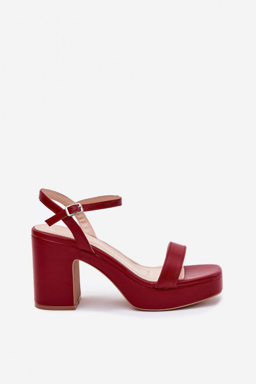 Eko Sandalias de mujer con tacones. borgoña Lillita Eko Sandalias de mujer con tacones. borgoña Lillita