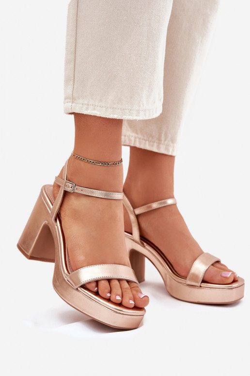 Eko Sandalias de mujer con tacones. color oro rosa Lillita Eko Sandalias de mujer con tacones. color oro rosa Lillita