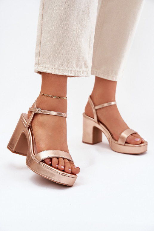 Eko Sandalias de mujer con tacones. color oro rosa Lillita Eko Sandalias de mujer con tacones. color oro rosa Lillita