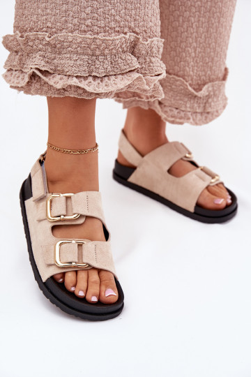 Sandalias de mujer con hebillas color marfil Seladith 2