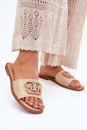 isósceles zapatillas de mujer Con decoraciones Detalem beige Nenitta