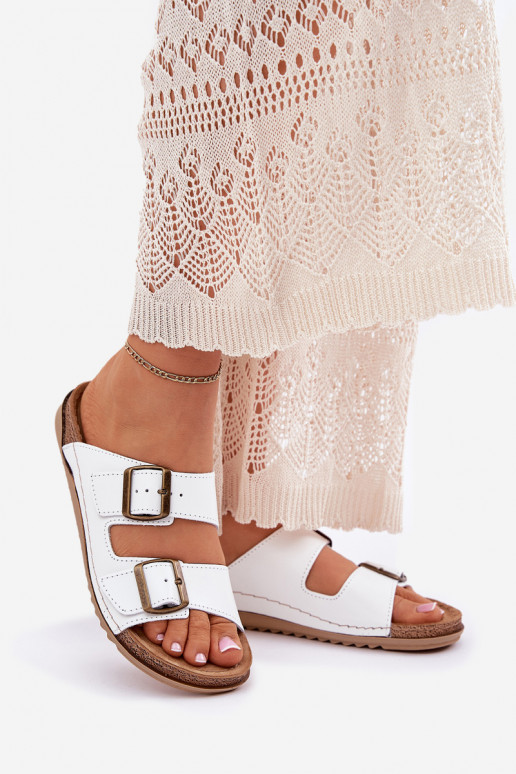 Zapatillas de cuero Femenino Z Klarami Inblu AA0002KU el color blanco