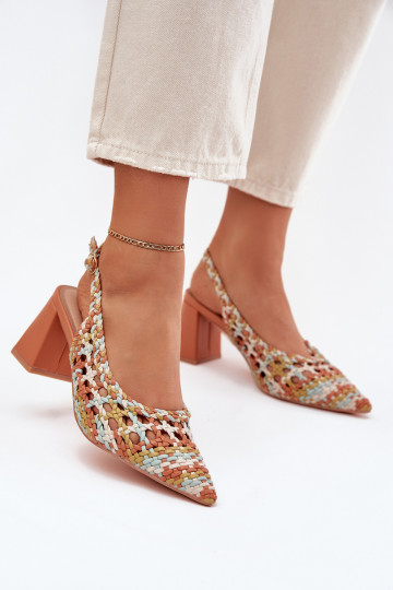 sandalias Con Trenza con tacones Colores diferentes Ebina 2