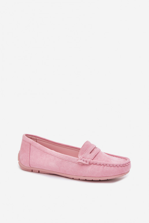 Mocasines elegantes de ante tono rosa claro Lenvie