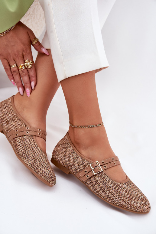 bailarinas Con Trenza I Paskami de color caqui Partheda bailarinas Con Trenza I Paskami de color caqui Partheda