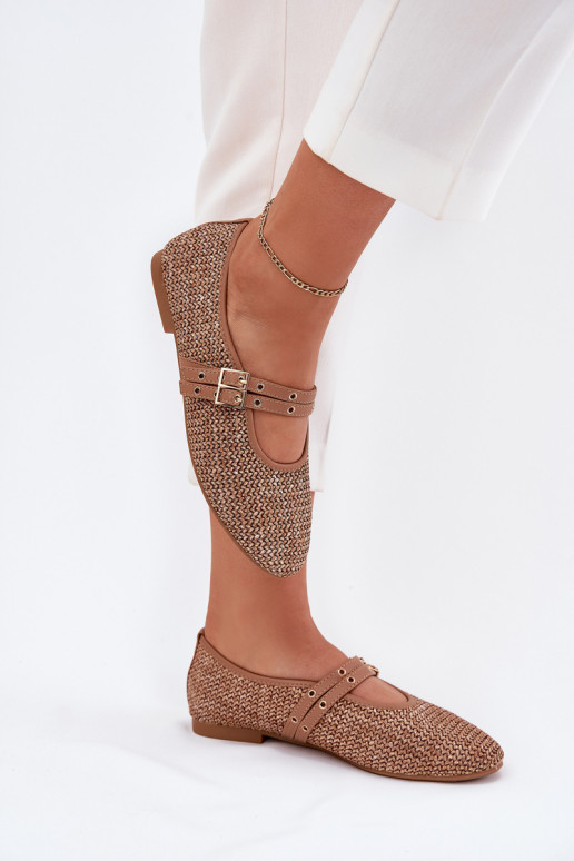 bailarinas Con Trenza I Paskami de color caqui Partheda bailarinas Con Trenza I Paskami de color caqui Partheda