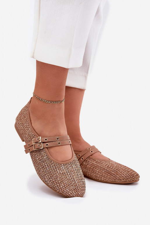 bailarinas Con Trenza I Paskami de color caqui Partheda