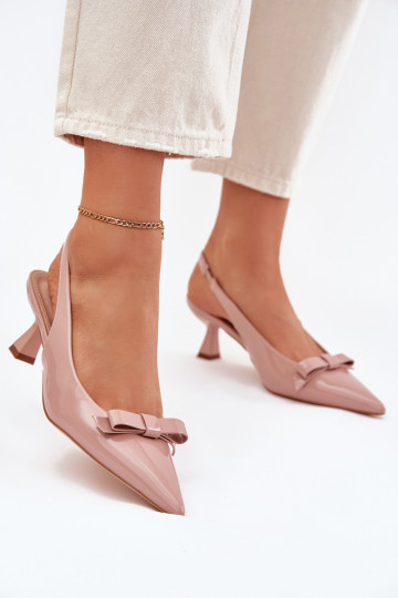 con efecto barniz sandalias con tacones finos con cintas Nude Activadoylna 2