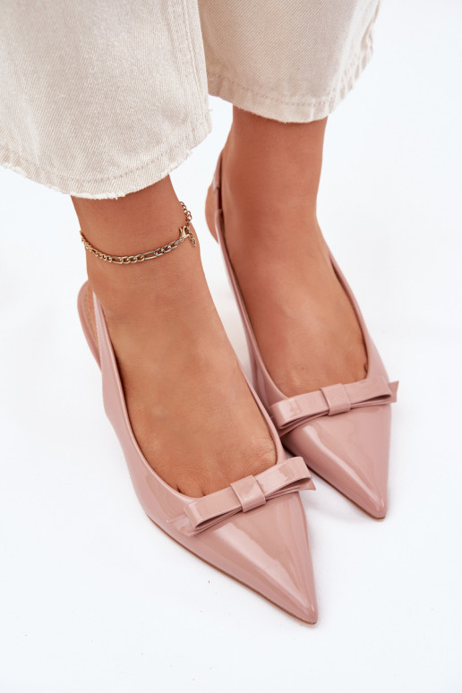 con efecto barniz sandalias con tacones finos con cintas Nude Activadoylna con efecto barniz sandalias con tacones finos con cintas Nude Activadoylna