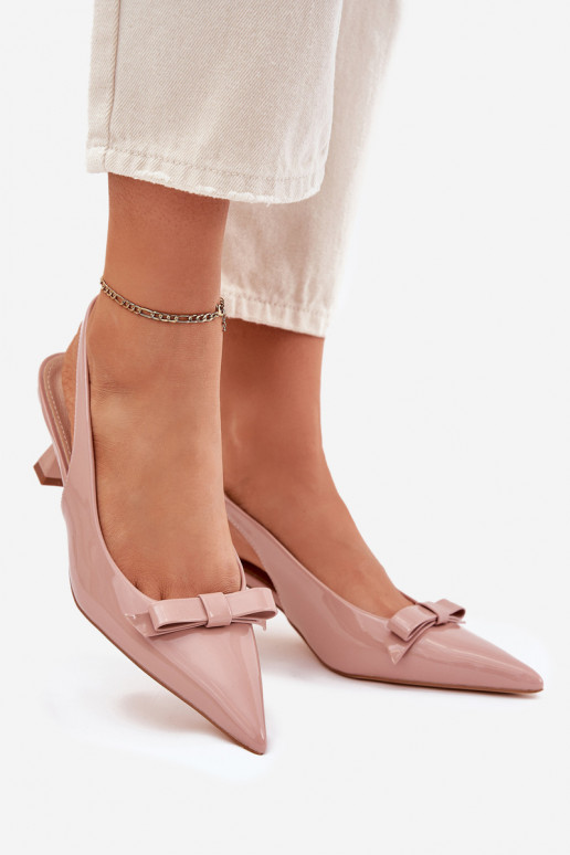 con efecto barniz sandalias con tacones finos con cintas Nude Activadoylna con efecto barniz sandalias con tacones finos con cintas Nude Activadoylna