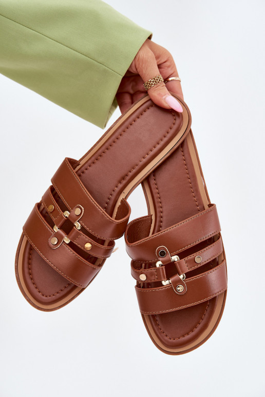 isósceles zapatillas de mujer Ze color doradom Detalem color marrón Noroti